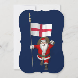 Weihnachtsmann mit dem Ende von England Feiertagskarte
