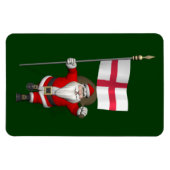 Weihnachtsmann mit dem Ende von England Magnet (Horizontal)