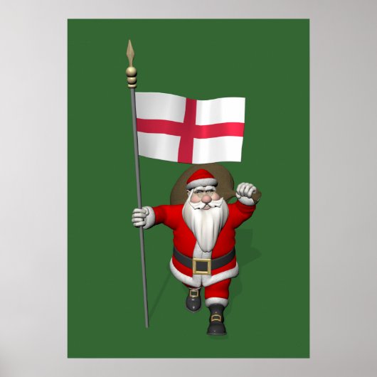 Weihnachtsmann mit dem Ende von England Poster (Vorne)