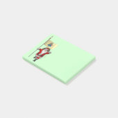 Weihnachtsmann mit dem Ende von New Jersey Post-it Klebezettel (angewinkelt)