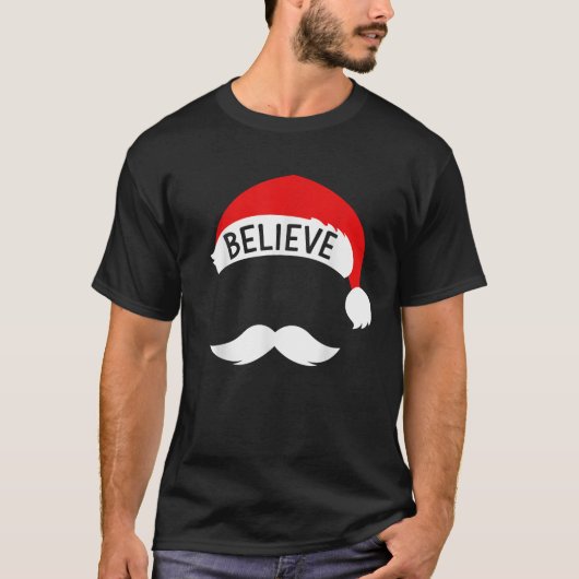 Weihnachtsmann mit dem Glauben, dass für Weihnacht T-Shirt (Vorderseite)