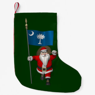 Weihnachtsmann mit dem Wappen von South Carolina Kleiner Weihnachtsstrumpf