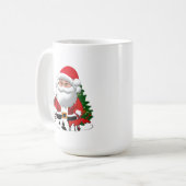 Weihnachtsmann mit einem Rentier Kaffeetasse (Vorderseite Links)