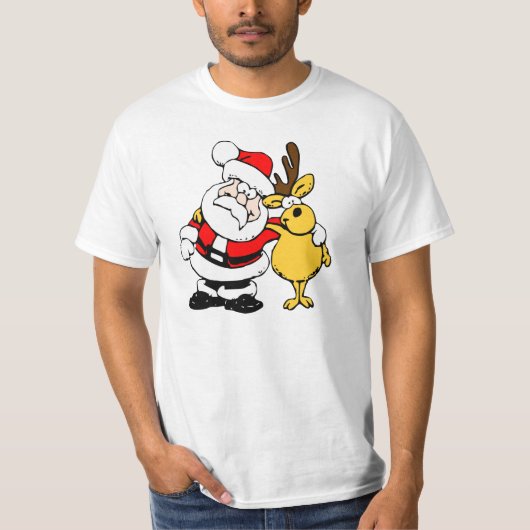 Weihnachtsmann mit einem Rotwild T-Shirt (Vorderseite)