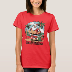Weihnachtsmann mit einer Wendung – Strandtag T-Shirt