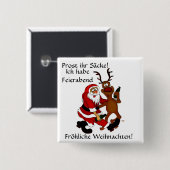 Weihnachtsmann mit Elch Button (Vorne & Hinten)