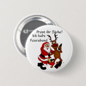 Weihnachtsmann mit Elch Button (Vorne & Hinten)