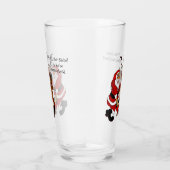 Weihnachtsmann mit Elch - Frohe Weihnachten Glas (Rechts)