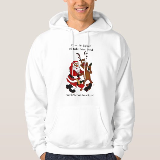 Weihnachtsmann mit Elch Hoodie (Vorderseite)