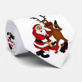 Weihnachtsmann mit Elch Krawatte (Gerollt)