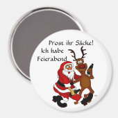 Weihnachtsmann mit Elch Magnet (Vorderseite/Rückseite)