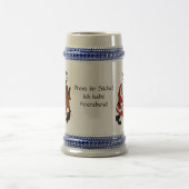 Weihnachtsmann mit Elch - Prost ihr Säcke! Bierglas (Mittel)