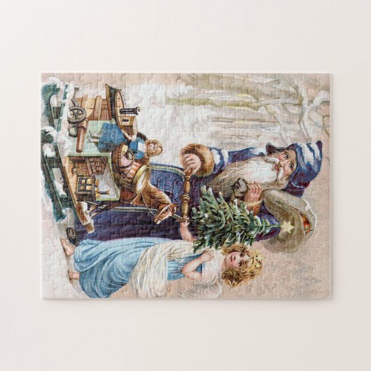 Weihnachtsmann mit Engel Puzzle (Horizontal)