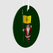 Weihnachtsmann mit Fahne des New Mexiko Ornament (Vorderseite)