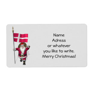 Weihnachtsmann mit Fahne von Dänemark Dannebrog