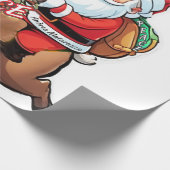 Weihnachtsmann mit Friedensgeschenken Geschenkpapier (Ecke)