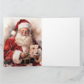 Weihnachtsmann mit Geschenk Karte (Innenseite)