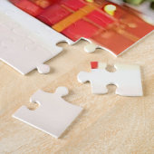 Weihnachtsmann mit Geschenk Puzzle (Seite)