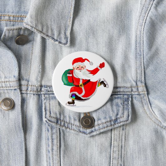 Weihnachtsmann mit Geschenken Button (Beispiel)