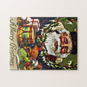 Weihnachtsmann mit Geschenken für Weihnachten Puzzle (Horizontal)