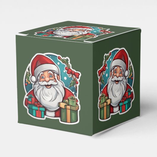 Weihnachtsmann mit Geschenken - Geschenkschachtel (Vorderseite)