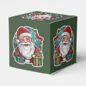Weihnachtsmann mit Geschenken -  Geschenkschachtel (Rückseite)
