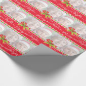 Weihnachtsmann mit Geschenken Kunst Weihnachtsferi Geschenkpapier (Ecke)