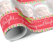 Weihnachtsmann mit Geschenken Kunst Weihnachtsferi Geschenkpapier (Rolleneckpunkt)