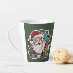 Weihnachtsmann mit Geschenken  - Milchtasse