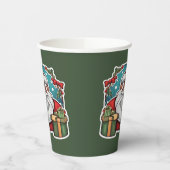 Weihnachtsmann mit Geschenken - Pappbecher (Links)