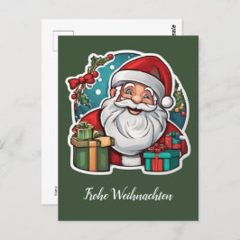 Weihnachtsmann mit Geschenken - Postkarte