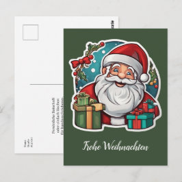 Weihnachtsmann mit Geschenken -  Postkarte