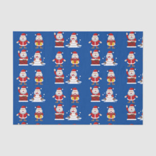 Weihnachtsmann mit Geschenken Seidenpapier