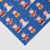 Weihnachtsmann mit Geschenken Seidenpapier (Ausschnitt)