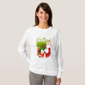 Weihnachtsmann mit Geschenken T-Shirt (Vorne ganz)