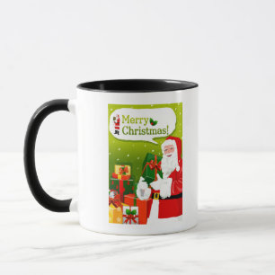 Weihnachtsmann mit Geschenken Tasse