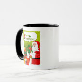 Weihnachtsmann mit Geschenken Tasse (Vorderseite Links)