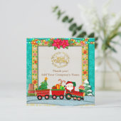 Weihnachtsmann mit Geschenken und Weihnachtsbaum (Stehend Vorderseite)