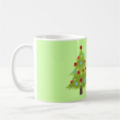 Weihnachtsmann mit Geschenken und Weihnachtsbaum Kaffeetasse (Links)
