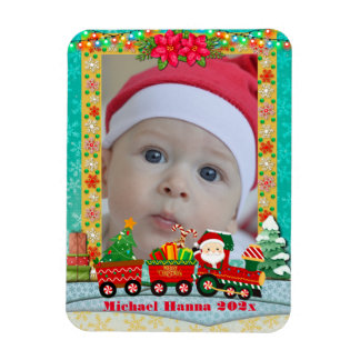 Weihnachtsmann mit Geschenken und Weihnachtsbaum Magnet