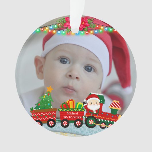 Weihnachtsmann mit Geschenken und Weihnachtsbaum Ornament