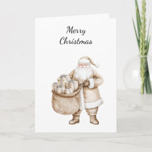 Weihnachtsmann mit Geschenken Weihnachten Karte