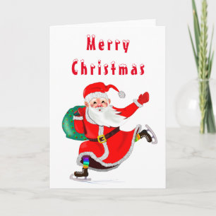 Weihnachtsmann mit Geschenken Weihnachtskarte Karte