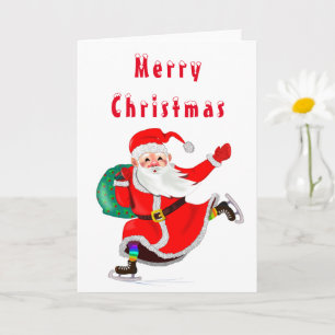 Weihnachtsmann mit Geschenken Weihnachtskarte Karte