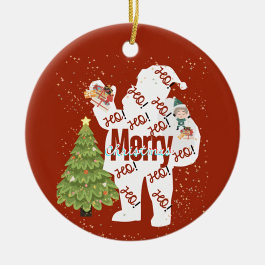 Weihnachtsmann mit Geschenken Weihnachtsschmuck (Vorne)