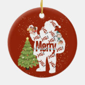 Weihnachtsmann mit Geschenken Weihnachtsschmuck (Hinten)