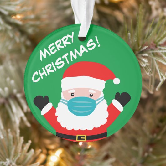 Weihnachtsmann mit Gesichtsmaske, individuelles We Ornament (Baum)