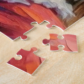 Weihnachtsmann mit Goldendoodle Weihnachtskunst Puzzle (Seite)