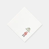 Weihnachtsmann mit Golfball Frohe Weihnachtsgolfer Serviette (Ecke)