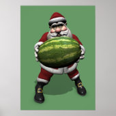 Weihnachtsmann mit großer Melone Poster (Vorne)